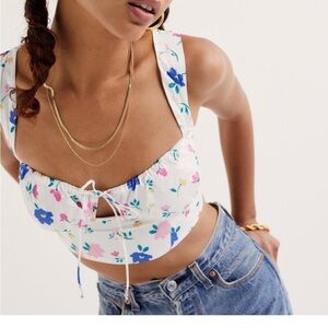 For Love and Lemons Farah crop top S